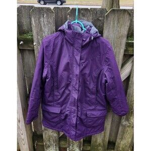 Lands End Jacket Womens Medium Purple Squall Parka Insulated Waterproof Gorpcore